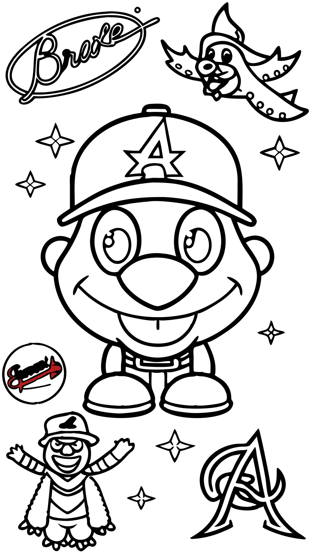 atlanta braves coloring pages